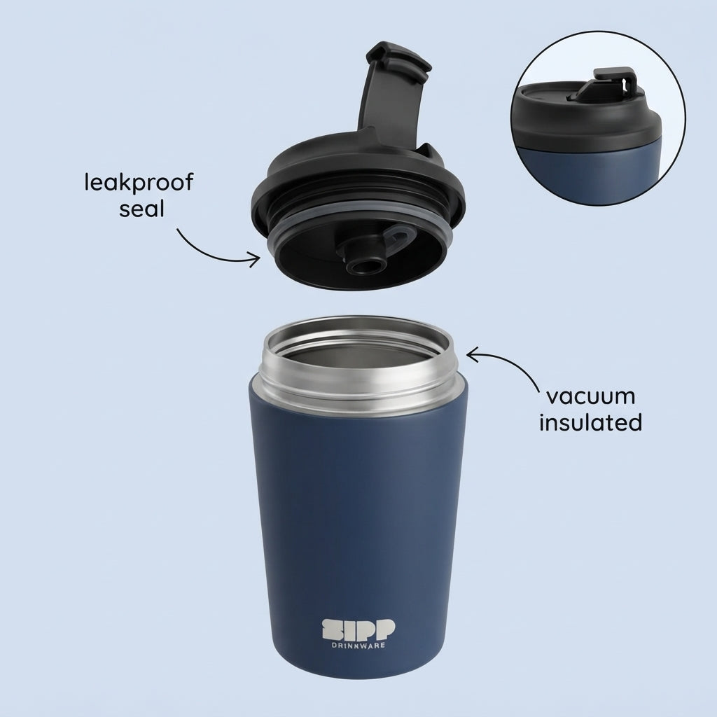 Aqua rush flip-top travel mug