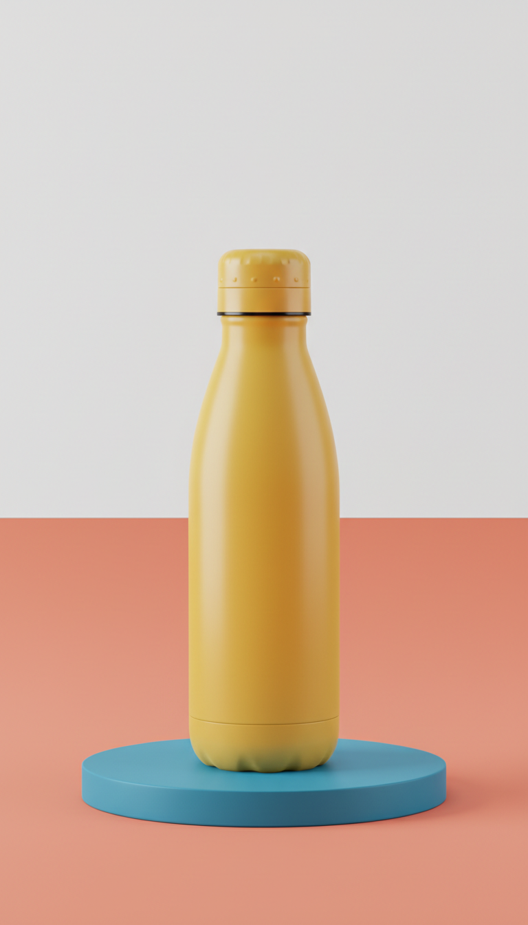 Sunbeam yellow stainless steel bottle