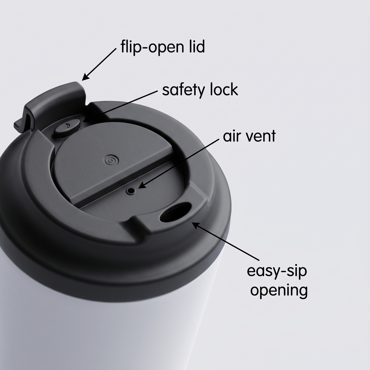 Aqua rush flip-top travel mug